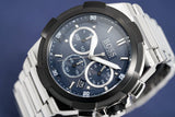 Hugo Boss Supernova Chronograph Blue Dial Silver Steel Strap Watch for Men - 1513360