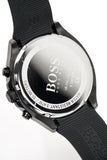 Hugo Boss Velocity Black Dial Black Rubber Strap Watch for Men - 1513720