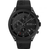 Hugo Boss Velocity Black Dial Black Rubber Strap Watch for Men - 1513720