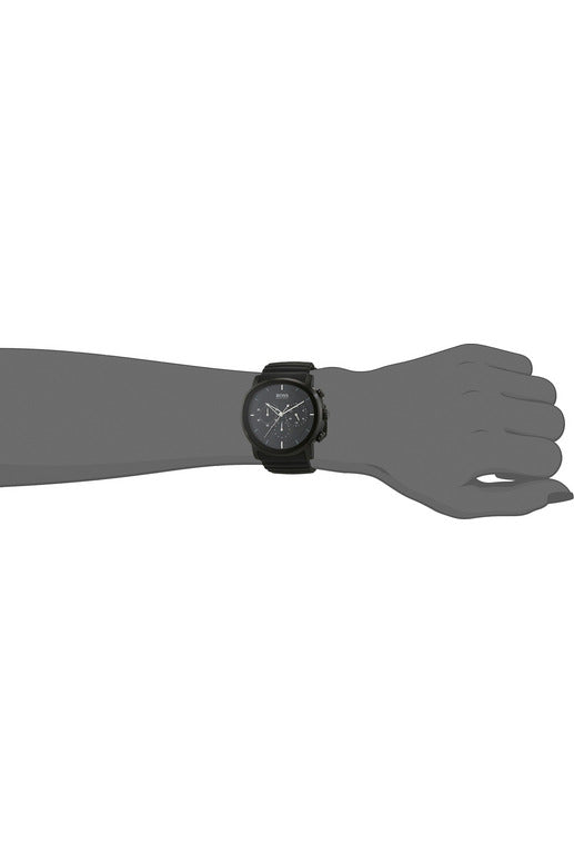 Hugo Boss Modern Black Dial Black Rubber Strap Watch for Men - 1512639