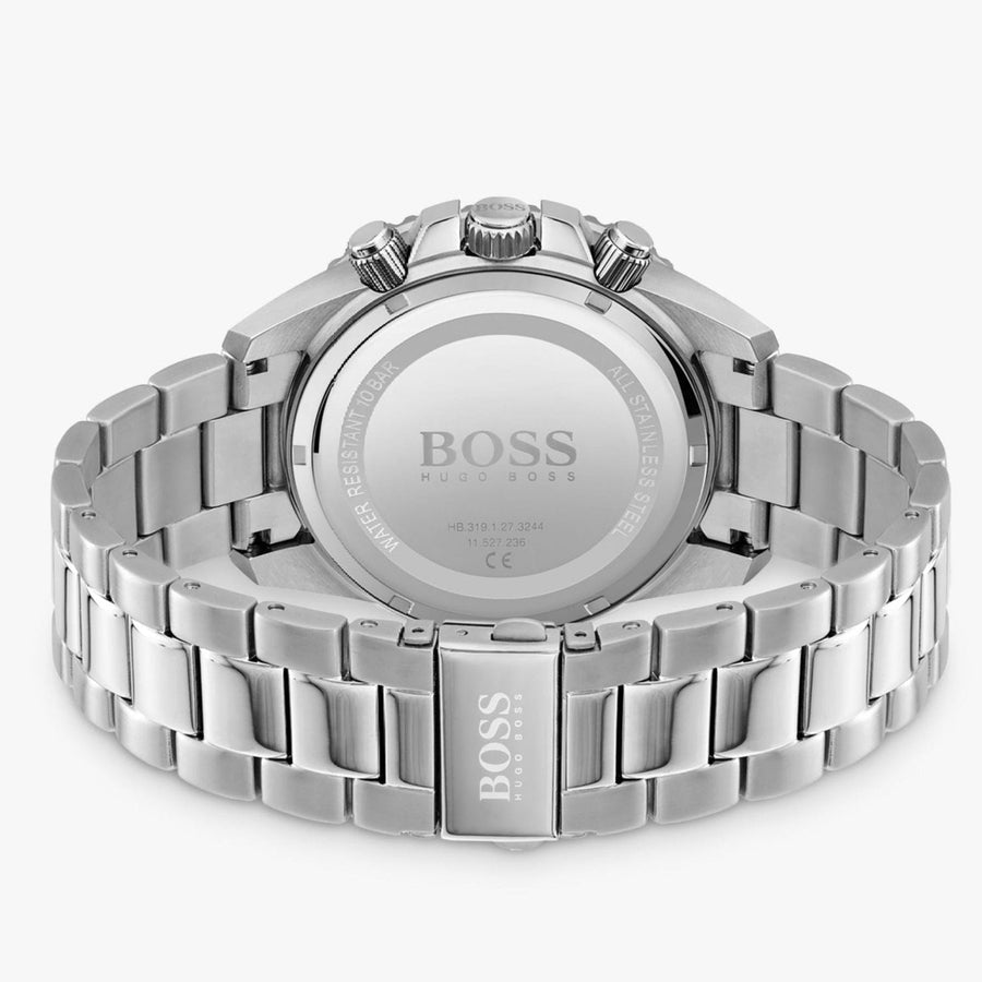 Hugo Boss Novia Chronograph Silver Dial Silver Steel Strap Watch for Women - 1502616