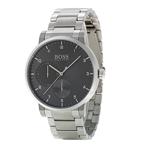 Hugo Boss Oxygen Grey Dial Silver Steel Strap Watch for Men - 1513596