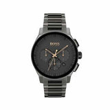 Hugo Boss Peak Black Dial Black Steel Strap Watch for Men - 1513814