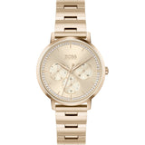 Hugo Boss Prima Gold Dial Gold Steel Strap Watch for Women - 1502571