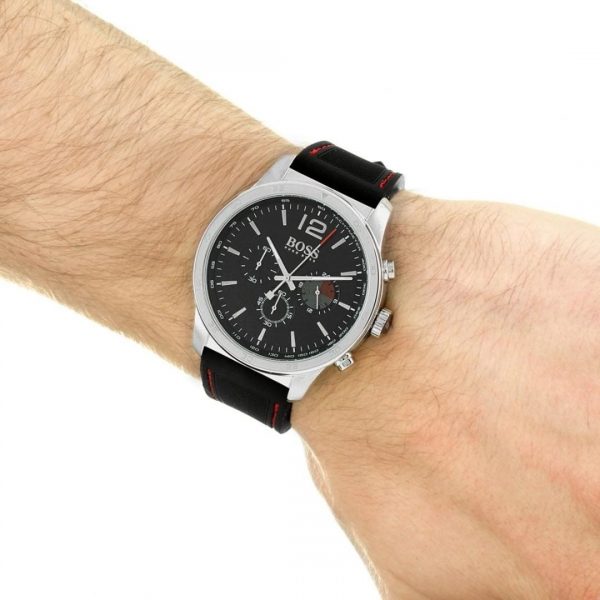 Hugo Boss Professional Black Dial Black Silicone Strap Watch for Men - 1513525
