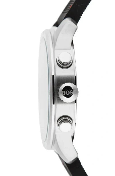 Hugo Boss Professional Black Dial Black Silicone Strap Watch for Men - 1513525