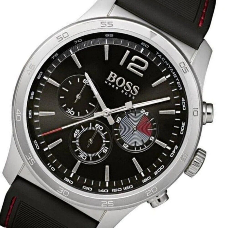 Hugo Boss Professional Black Dial Black Silicone Strap Watch for Men - 1513525