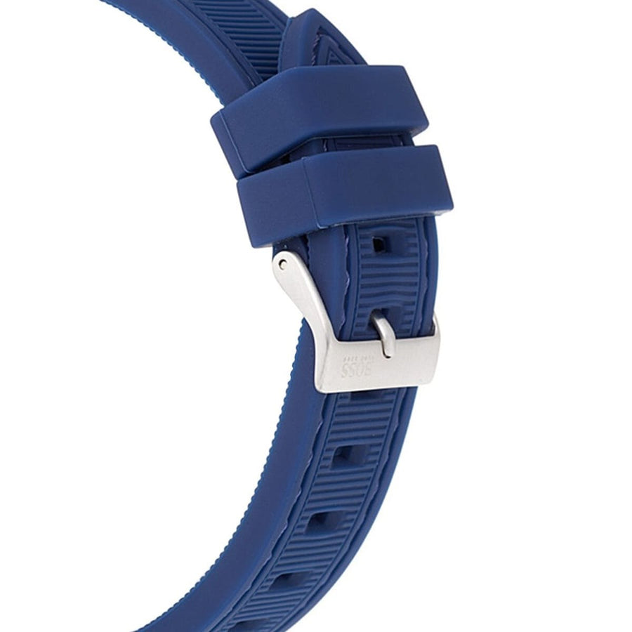 Hugo Boss Professional Chronograph Blue Dial Blue Silicone Strap Watch for Men - 1513526