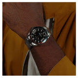 Hugo Boss Runner 3H Black Dial Silver Steel Strap Watch for Men - 1514210