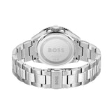 Hugo Boss Runner 3H Burgundy Dial Silver Steel Strap Watch for Men - 1514209