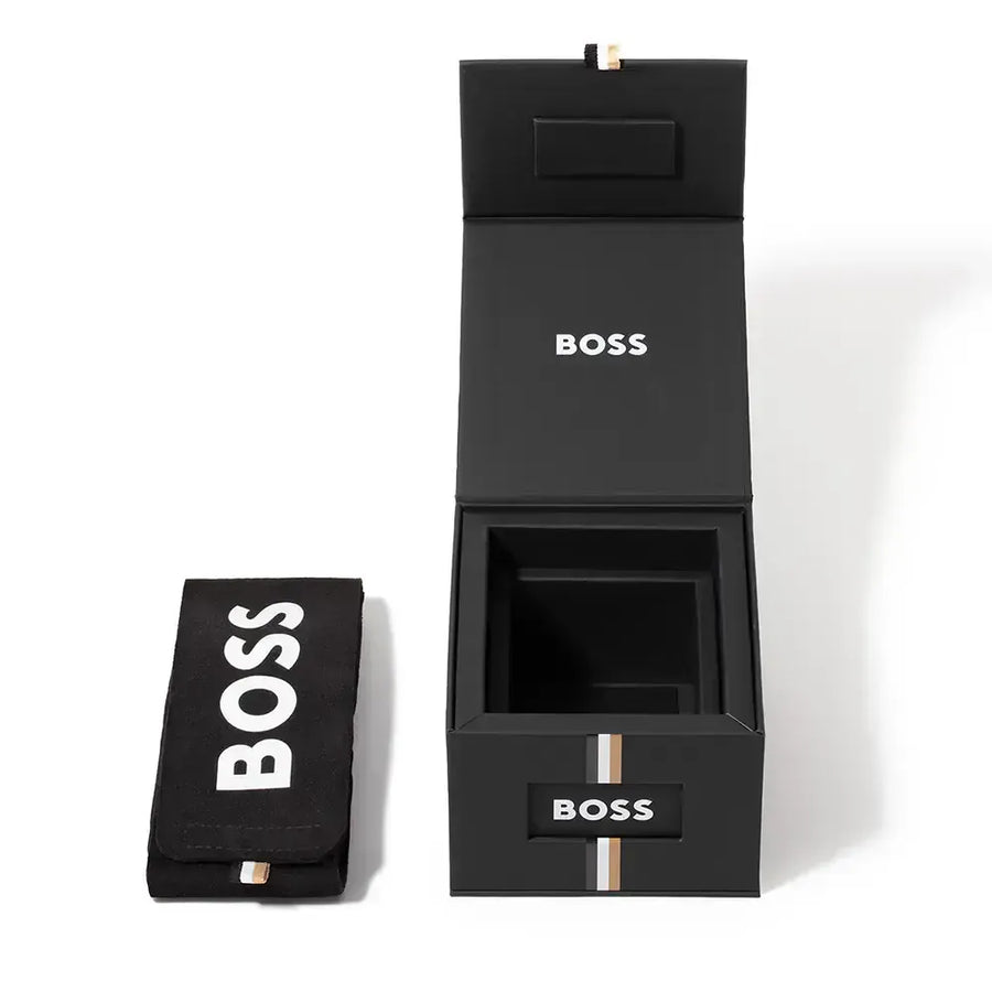 Hugo Boss Runner 3H Green Dial Silver Steel Strap Watch for Men - 1514208