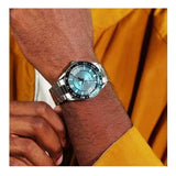 Hugo Boss Runner 3H Green Dial Silver Steel Strap Watch for Men - 1514208