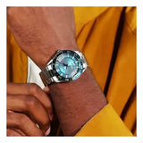 Hugo Boss Runner 3H Green Dial Silver Steel Strap Watch for Men - 1514208