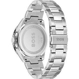 Hugo Boss Runner 3H Orange Dial Silver Steel Strap Watch for Men - 1514206
