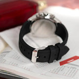 Hugo Boss Runner Chronograph Black Dial Black Silicone Strap Watch for Men - 1514141