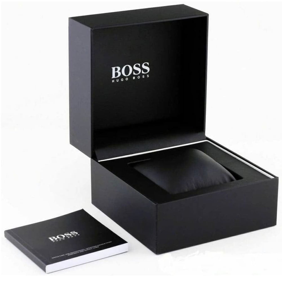 Hugo Boss Runner Chronograph Black Dial Black Silicone Strap Watch for Men - 1514168