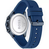 Hugo Boss Runner Chronograph Blue Dial Blue Silicone Strap Watch for Men - 1514142