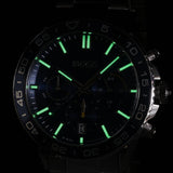 Hugo Boss Runner Chronograph Blue Dial Silver Steel Strap Watch for Men - 1514143