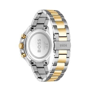 Hugo Boss Runner Chronograph Grey Dial Two Tone Steel Strap Watch for Men - 1514144