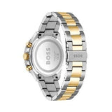 Hugo Boss Runner Chronograph Grey Dial Two Tone Steel Strap Watch for Men - 1514144