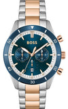 Hugo Boss Santiago Blue Dial Two Tone Steel Strap Watch for Men - 1513937