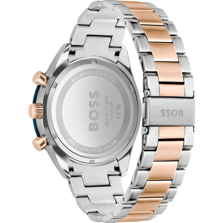 Hugo Boss Santiago Blue Dial Two Tone Steel Strap Watch for Men - 1513937