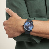 Hugo Boss Skymaster Chronograph Blue Dial Blue Mesh Bracelet Watch for Men - 1513836