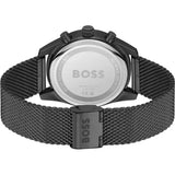 Hugo Boss Skytraveller Chronograph Black Dial Black Mesh Strap Watch for Men - 1514150