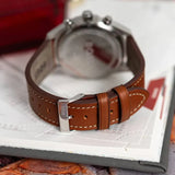 Hugo Boss Skytraveller Chronograph Black Dial Blue Leather Strap Watch for Men - 1514161