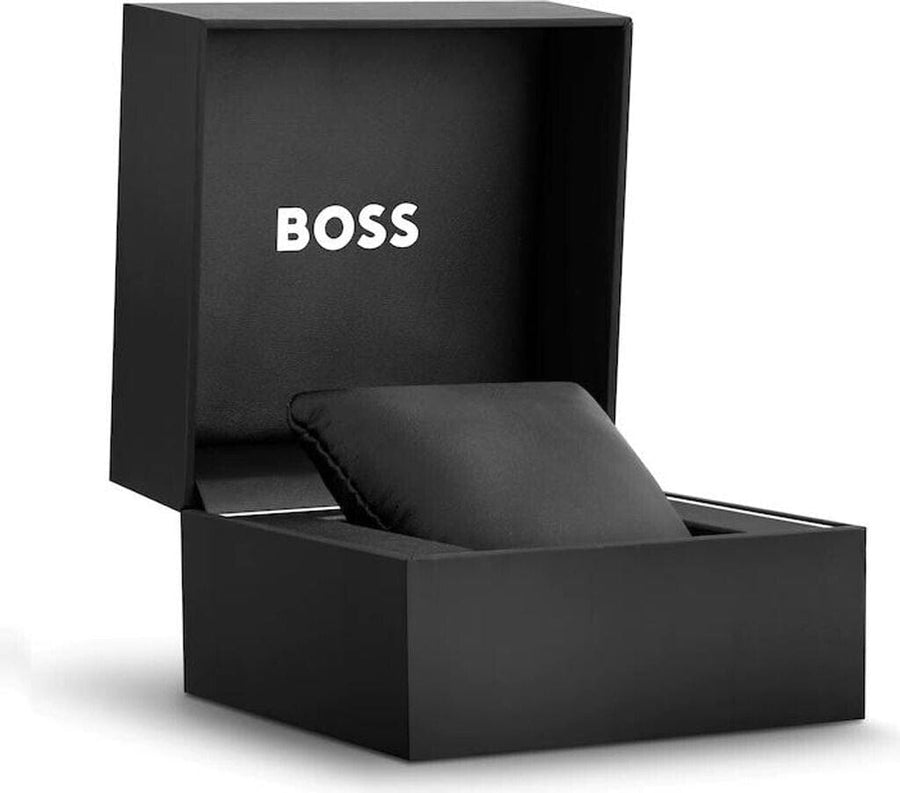 Hugo Boss Skytraveller Chronograph Blue Dial Brown Leather Strap Watch for Men - 1514194
