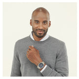 Hugo Boss Skytraveller Chronograph Blue Dial Two Tone Steel Strap Watch for Men - 1514247