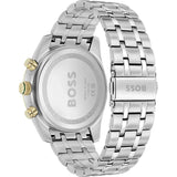 Hugo Boss Skytraveller Chronograph Green Dial Silver Steel Strap Watch for Men - 1514195