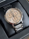 Hugo Boss Spirit Chronograph Grey Dial Grey Steel Strap Watch for Men - 1513695
