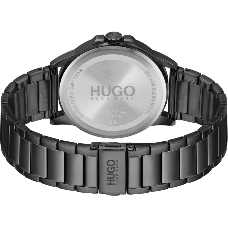Hugo Boss Spirit Chronograph Grey Dial Grey Steel Strap Watch for Men - 1513695