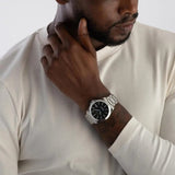 Hugo Boss Strike Black Dial Silver Steel Strap Watch for Men - 1514170