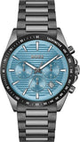 Hugo Boss Strike Chronograph Blue Dial Black Steel Strap Watch for Men - 1514242