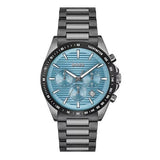 Hugo Boss Strike Chronograph Blue Dial Black Steel Strap Watch for Men - 1514242