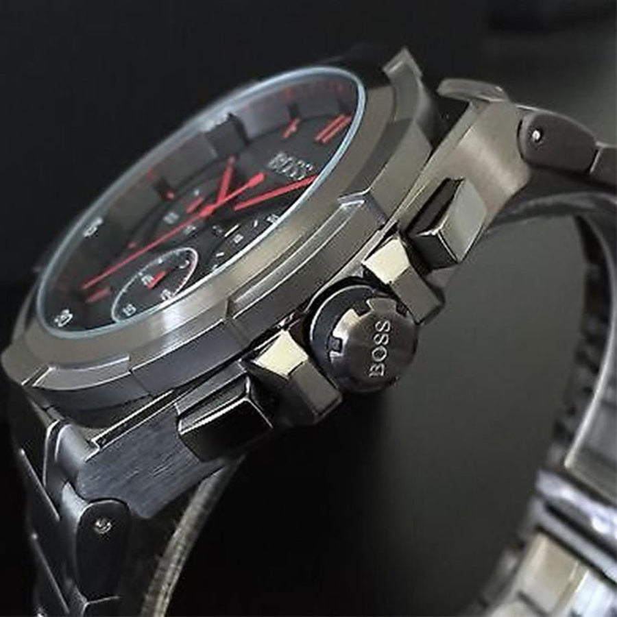 Hugo Boss Supernova Grey Dial Grey Steel Strap Watch for Men - 1513361
