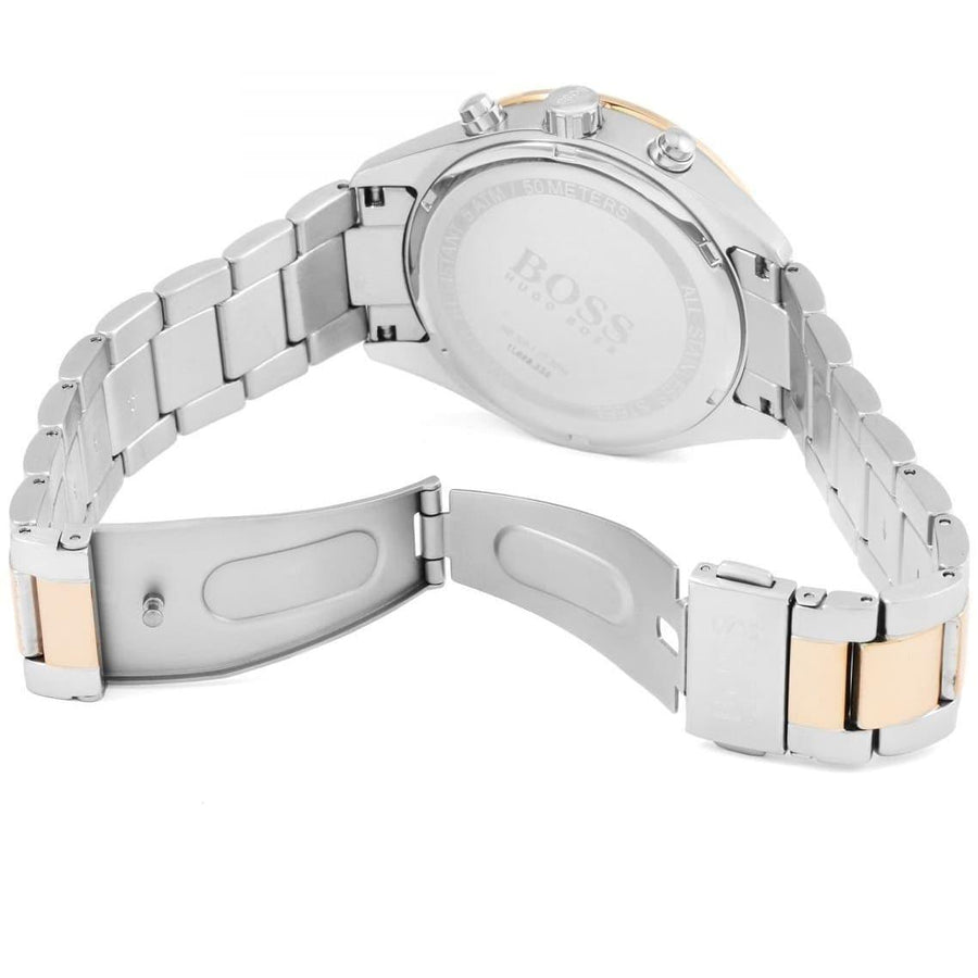 Hugo Boss Talent Black Dial Two Tone Steel Strap Watch for Men - 1513584