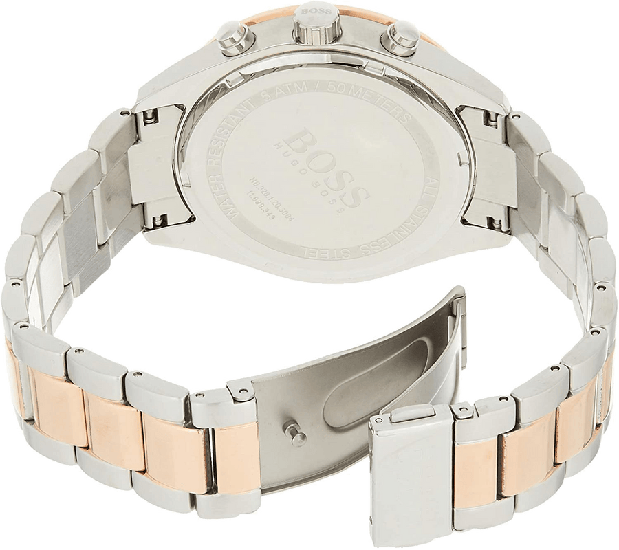 Hugo Boss Talent Black Dial Two Tone Steel Strap Watch for Men - 1513584