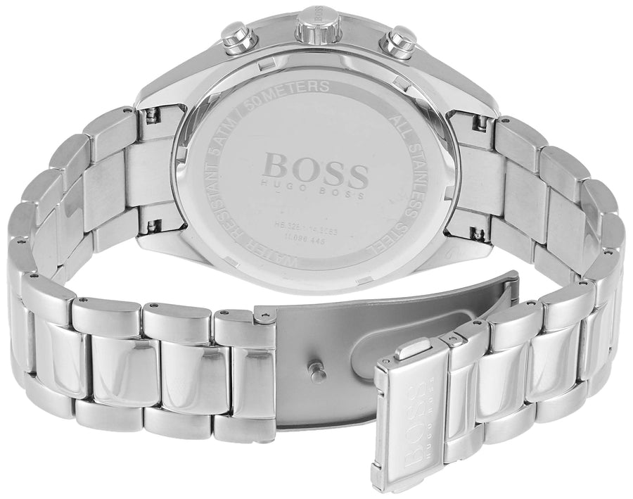 Hugo Boss Talent Blue Dial Silver Steel Strap Watch for Men - 1513582