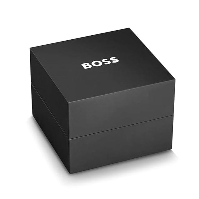 Hugo Boss Troper Chronograph Black Dial Black Leather Strap Watch for Men - 1514055