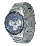 Hugo Boss Chronograph Blue Dial Silver Steel Strap Watch for Men - 1513630