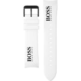 Hugo Boss Velocity Black Dial White Rubber Strap Watch for Men - 1513718