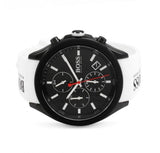 Hugo Boss Velocity Black Dial White Rubber Strap Watch for Men - 1513718