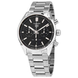 Tag Heuer Carrera Chronograph Black Dial Silver Steel Strap Watch for Men - CBN2010.BA0642