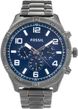 Fossil Brox Multifunction Blue Dial Grey Steel Strap Watch for Men - BQ2798