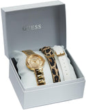 Guess Montage Quartz Gold Dial Gold Steel Strap Watch For Women - GW0588L1