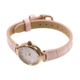 Coach Hayley Mother of Pearl Pink Dial Pink Leather Strap Watch for Women - 14503537