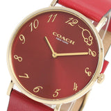 Coach Perry Red Dial Red Leather Strap Watch for Women - 14503486